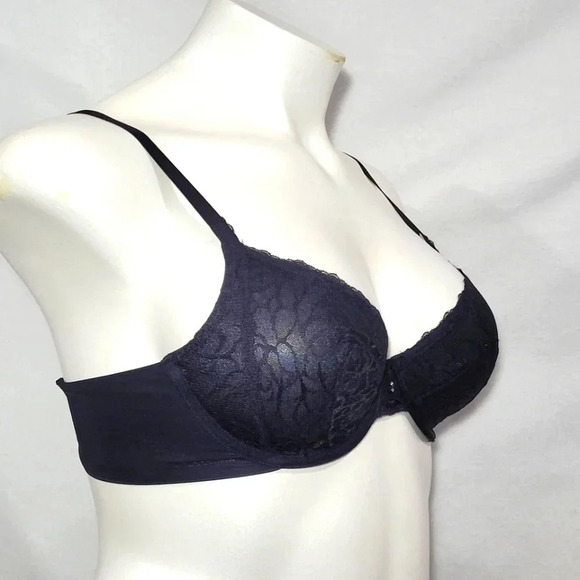 38B Lily Of France Extreme Sensational Cut Sew UW Bra Black NWT‎ - Picture 3 of 6